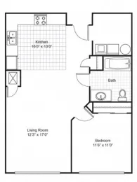 The Delmar - One Bedroom Apartment