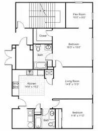 The Stockton - Two Bedroom Apartment